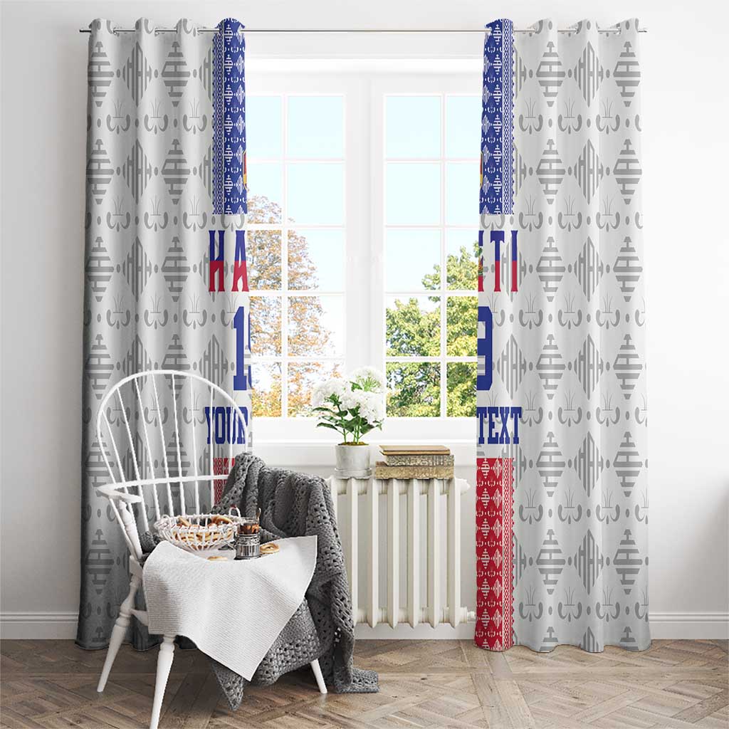 Custom Haiti Football Window Curtain National Flag Design - Wonder Print Shop