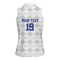 Custom Haiti Football Women Sleeveless Polo Shirt National Flag Design - Wonder Print Shop