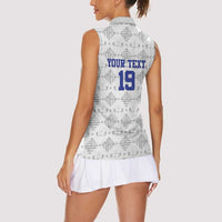 Custom Haiti Football Women Sleeveless Polo Shirt National Flag Design - Wonder Print Shop