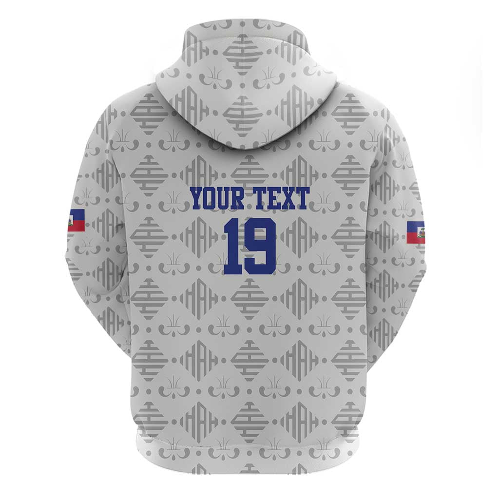 Custom Haiti Football Zip Hoodie National Flag Design - Wonder Print Shop