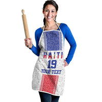 Custom Haiti Football Apron Paisley Flag Pattern Design - Wonder Print Shop