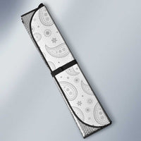 Custom Haiti Football Auto Sun Shade Paisley Flag Pattern Design - Wonder Print Shop