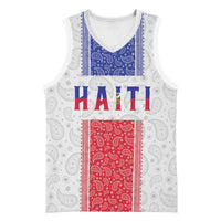 Custom Haiti Football Basketball Jersey Paisley Flag Pattern Design - Wonder Print Shop