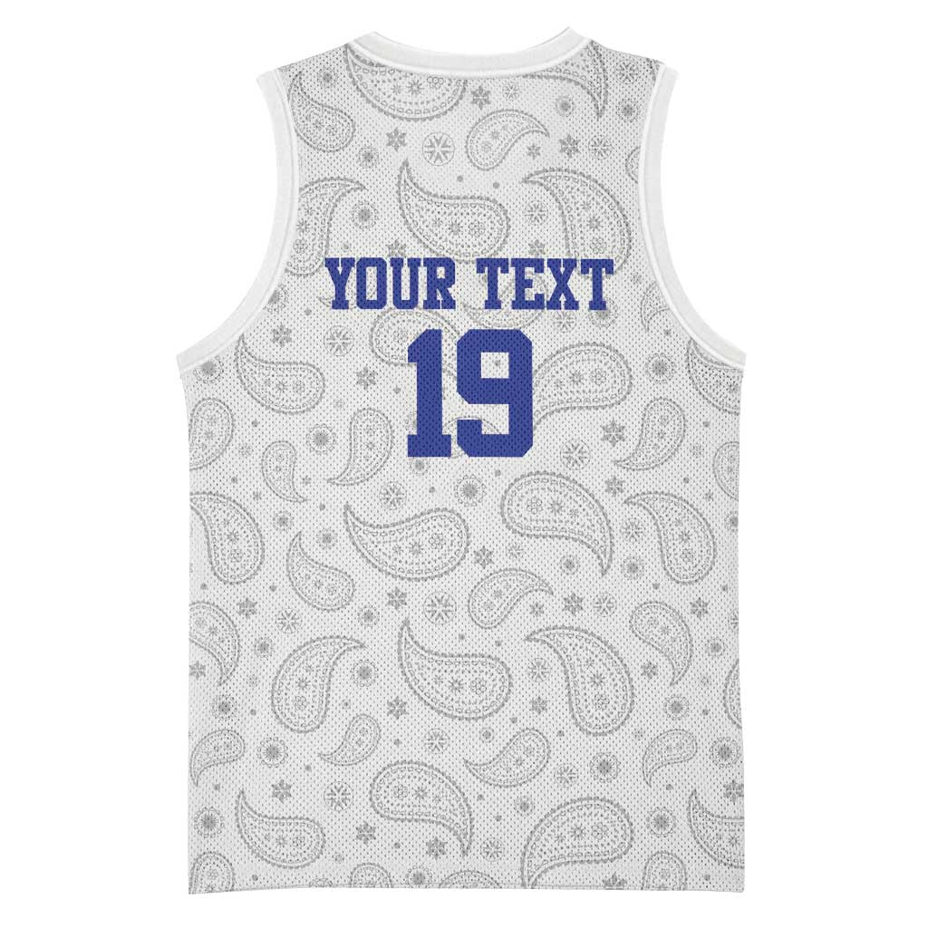 Custom Haiti Football Basketball Jersey Paisley Flag Pattern Design - Wonder Print Shop