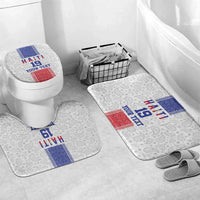 Custom Haiti Football Bathroom Set Paisley Flag Pattern Design - Wonder Print Shop