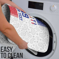 Custom Haiti Football Bathroom Set Paisley Flag Pattern Design - Wonder Print Shop