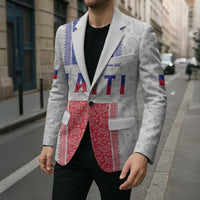 Custom Haiti Football Blazer Paisley Flag Pattern Design - Wonder Print Shop