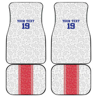 Custom Haiti Football Car Mats Paisley Flag Pattern Design - Wonder Print Shop