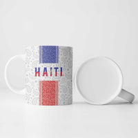 Custom Haiti Football Ceramic Mug Paisley Flag Pattern Design - Wonder Print Shop
