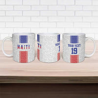 Custom Haiti Football Ceramic Mug Paisley Flag Pattern Design - Wonder Print Shop