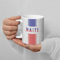 Custom Haiti Football Ceramic Mug Paisley Flag Pattern Design - Wonder Print Shop