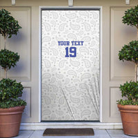 Custom Haiti Football Door Cover Paisley Flag Pattern Design - Wonder Print Shop