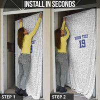 Custom Haiti Football Door Cover Paisley Flag Pattern Design - Wonder Print Shop