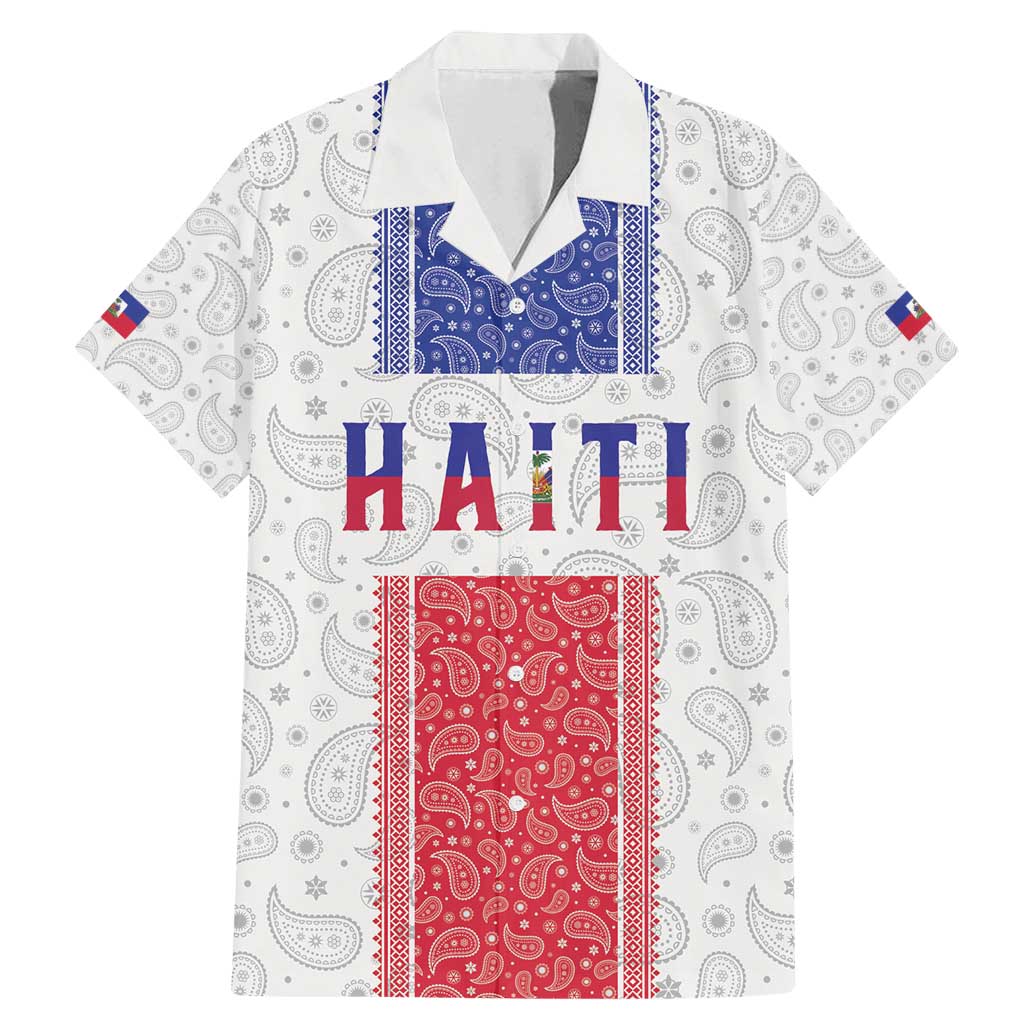 Custom Haiti Football Family Matching Mermaid Dress and Hawaiian Shirt Paisley Flag Pattern Design - Wonder Print Shop