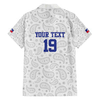 Custom Haiti Football Family Matching Short Sleeve Bodycon Dress and Hawaiian Shirt Paisley Flag Pattern Design - Wonder Print Shop