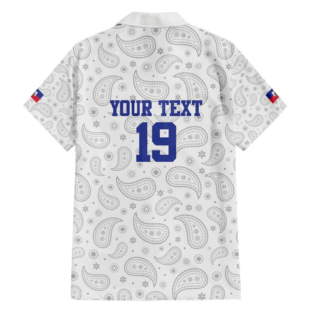 Custom Haiti Football Family Matching Summer Maxi Dress and Hawaiian Shirt Paisley Flag Pattern Design - Wonder Print Shop