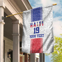 Custom Haiti Football Garden Flag Paisley Flag Pattern Design - Wonder Print Shop