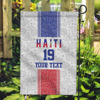 Custom Haiti Football Garden Flag Paisley Flag Pattern Design - Wonder Print Shop