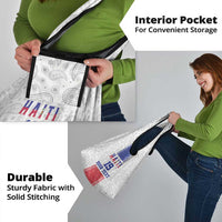 Custom Haiti Football Grocery Bag Paisley Flag Pattern Design - Wonder Print Shop