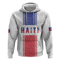 Custom Haiti Football Hoodie Paisley Flag Pattern Design - Wonder Print Shop