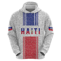 Custom Haiti Football Hoodie Paisley Flag Pattern Design - Wonder Print Shop