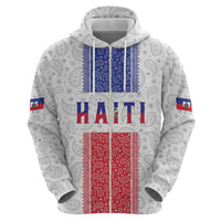 Custom Haiti Football Hoodie Paisley Flag Pattern Design - Wonder Print Shop