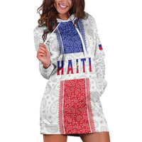 Custom Haiti Football Hoodie Dress Paisley Flag Pattern Design - Wonder Print Shop