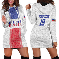 Custom Haiti Football Hoodie Dress Paisley Flag Pattern Design - Wonder Print Shop