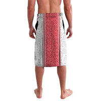 Custom Haiti Football Lavalava Paisley Flag Pattern Design - Wonder Print Shop