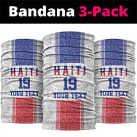 Custom Haiti Football Neck Gaiter Paisley Flag Pattern Design - Wonder Print Shop