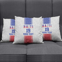 Custom Haiti Football Pillow Cover Paisley Flag Pattern Design - Wonder Print Shop