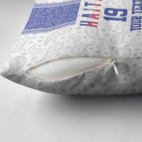 Custom Haiti Football Pillow Cover Paisley Flag Pattern Design - Wonder Print Shop