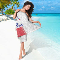 Custom Haiti Football Sarong Paisley Flag Pattern Design - Wonder Print Shop