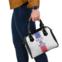 Custom Haiti Football Shoulder Handbag Paisley Flag Pattern Design - Wonder Print Shop