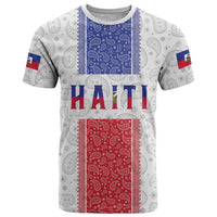 Custom Haiti Football T Shirt Paisley Flag Pattern Design - Wonder Print Shop