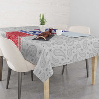 Custom Haiti Football Tablecloth Paisley Flag Pattern Design - Wonder Print Shop