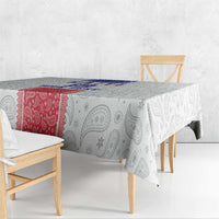 Custom Haiti Football Tablecloth Paisley Flag Pattern Design - Wonder Print Shop