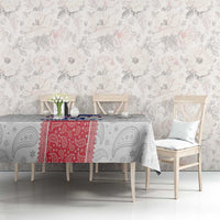 Custom Haiti Football Tablecloth Paisley Flag Pattern Design - Wonder Print Shop