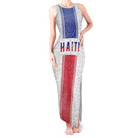 Custom Haiti Football Tank Maxi Dress Paisley Flag Pattern Design - Wonder Print Shop