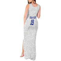 Custom Haiti Football Tank Maxi Dress Paisley Flag Pattern Design - Wonder Print Shop