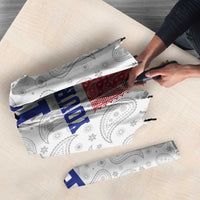 Custom Haiti Football Umbrella Paisley Flag Pattern Design - Wonder Print Shop