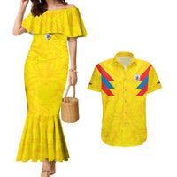 Colombia Rene Higuita Scorpion Kick Couples Matching Mermaid Dress and Hawaiian Shirt Home Retro 1995 Goalkeeper Legend - Wonder Print Shop