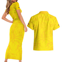 Colombia Rene Higuita Scorpion Kick Couples Matching Short Sleeve Bodycon Dress and Hawaiian Shirt Home Retro 1995 Goalkeeper Legend - Wonder Print Shop