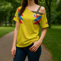 Colombia Rene Higuita Scorpion Kick Cross Shoulder Shirt Home Retro 1995 Goalkeeper Legend - Wonder Print Shop