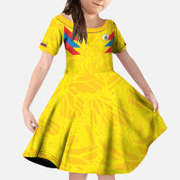 Colombia Rene Higuita Scorpion Kick Family Matching Long Sleeve Bodycon Dress and Hawaiian Shirt Home Retro 1995 Goalkeeper Legend - Wonder Print Shop