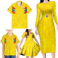 Colombia Rene Higuita Scorpion Kick Family Matching Long Sleeve Bodycon Dress and Hawaiian Shirt Home Retro 1995 Goalkeeper Legend - Wonder Print Shop