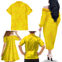 Colombia Rene Higuita Scorpion Kick Family Matching Off The Shoulder Long Sleeve Dress and Hawaiian Shirt Home Retro 1995 Goalkeeper Legend - Wonder Print Shop