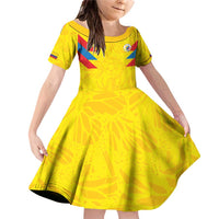 Colombia Rene Higuita Scorpion Kick Family Matching Off Shoulder Short Dress and Hawaiian Shirt Home Retro 1995 Goalkeeper Legend - Wonder Print Shop