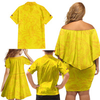 Colombia Rene Higuita Scorpion Kick Family Matching Off Shoulder Short Dress and Hawaiian Shirt Home Retro 1995 Goalkeeper Legend - Wonder Print Shop