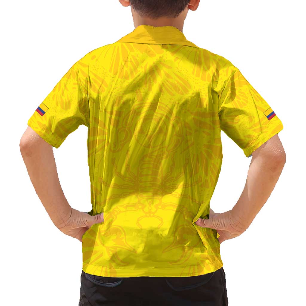 Colombia Rene Higuita Scorpion Kick Family Matching Summer Maxi Dress and Hawaiian Shirt Home Retro 1995 Goalkeeper Legend - Wonder Print Shop